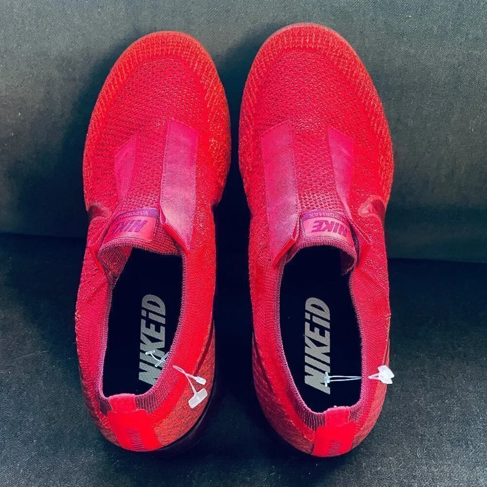 Nike Air VaporMax Moc 2 iD factory custom Red LaceLess Women's 10 US 42 EUR - Picture 7 of 9